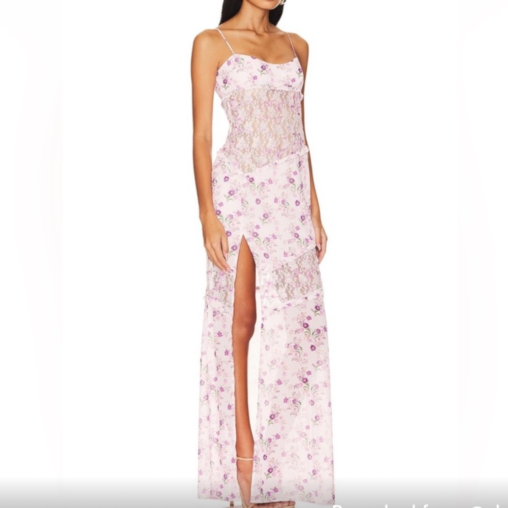 Lovers + Friends Pink Floral Maxi Dress